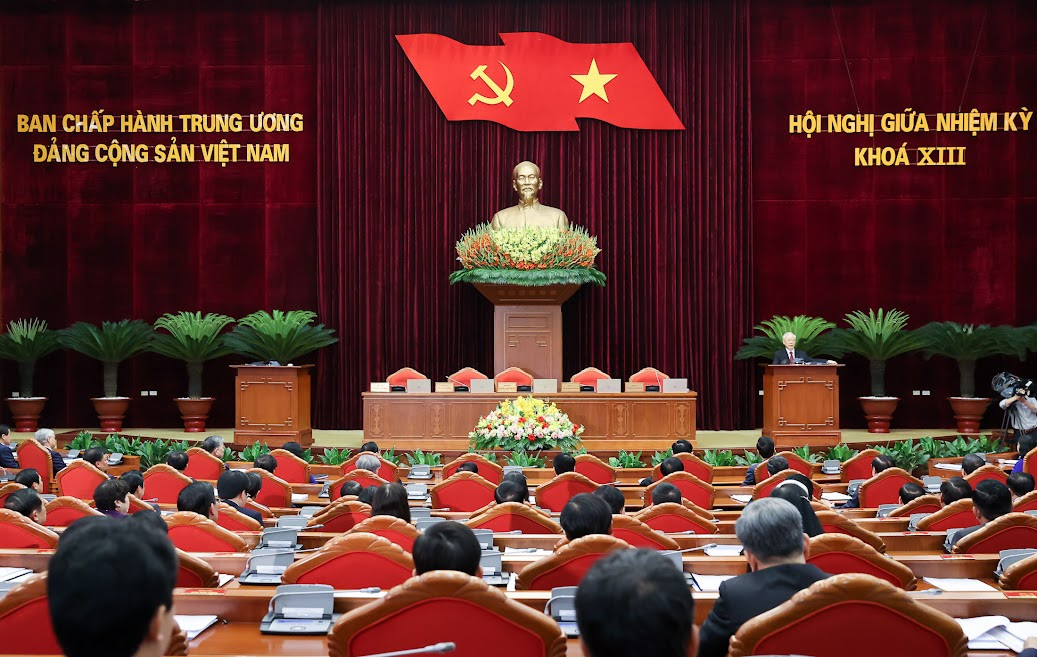 Toàn cảnh Bế mạc Hội nghị Trung ương giữa nhiệm kỳ - Ảnh: VGP/Nhật Bắc